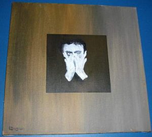 Voir un homme pleurer - Acrylique sur toile 18x18